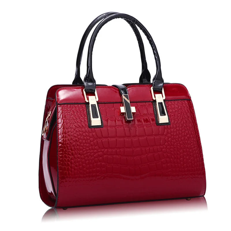 Patent Leather Sequin Tote