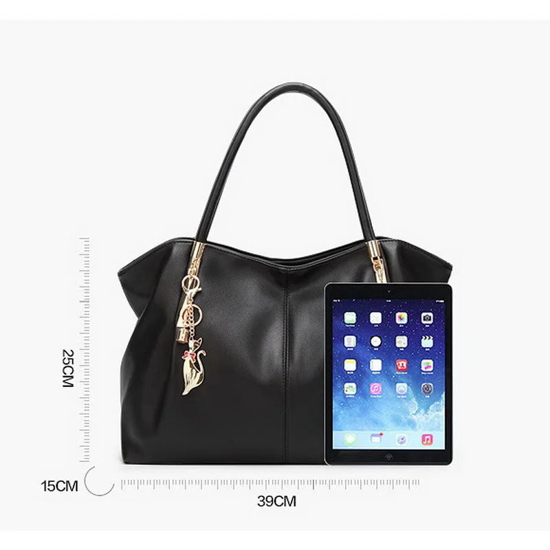 Multi-Compartment Designer Tote Handbag