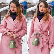 Piper ENJOININ Square PU Handbag - Lock Decorated Fashion Bag