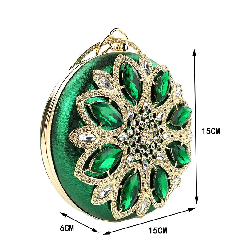 Floral Circular Evening Clutch