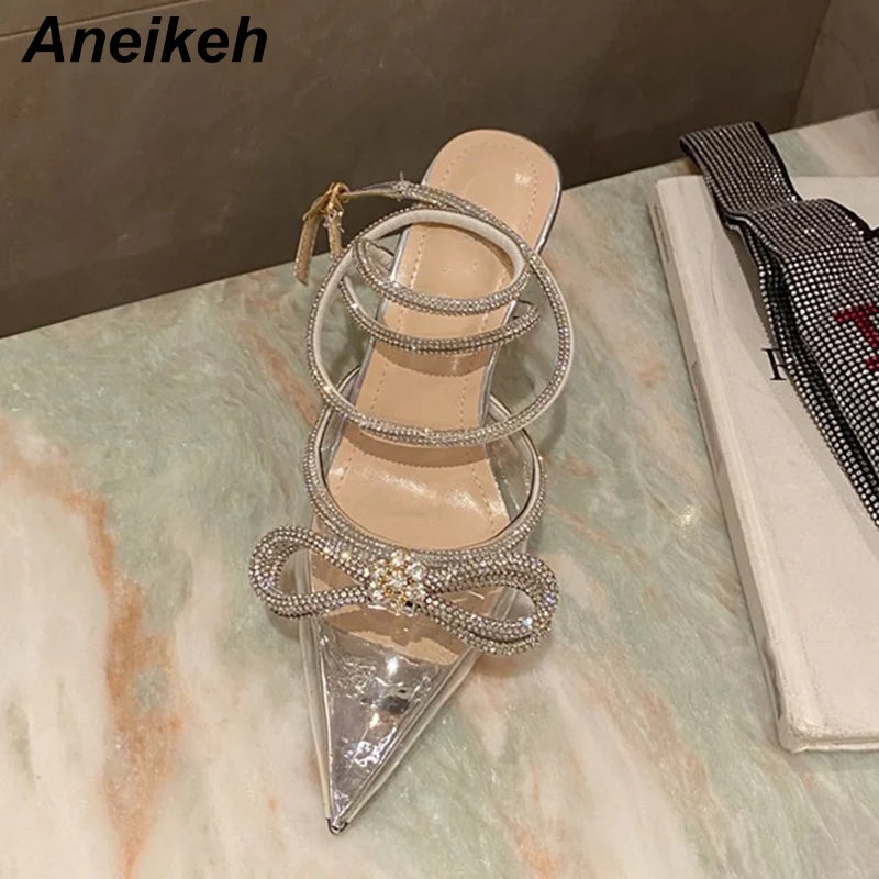 Crystal Butterfly Knot Heels