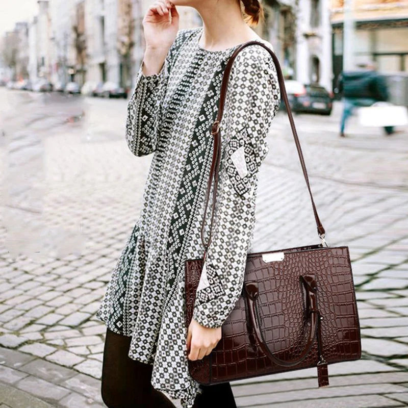 Functional PU Satchel Handbag