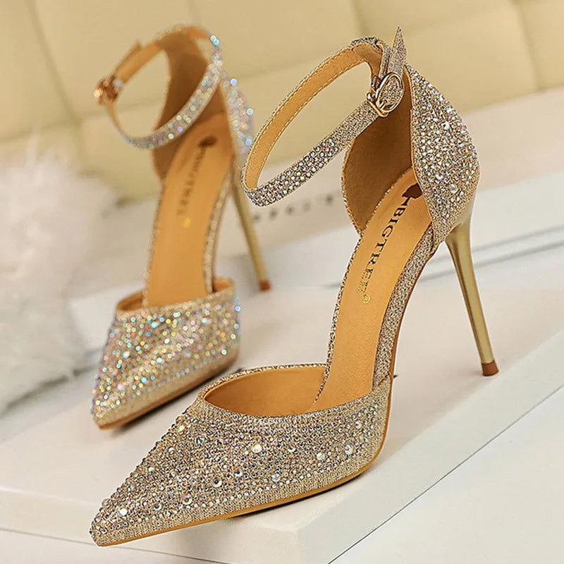 Rhinestone Crystal Wedding Heels