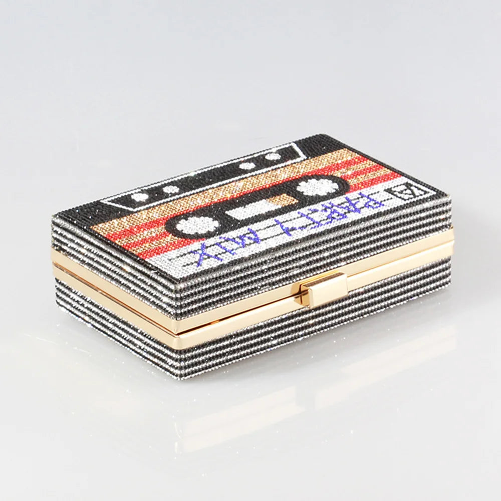 Metallic Diamond Evening Clutch