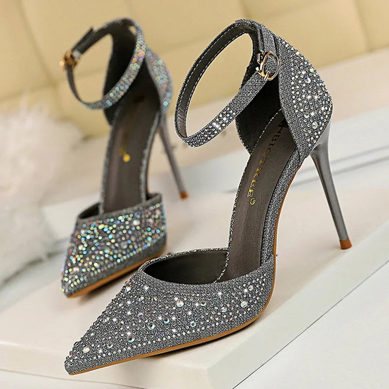 Rhinestone Crystal Wedding Heels