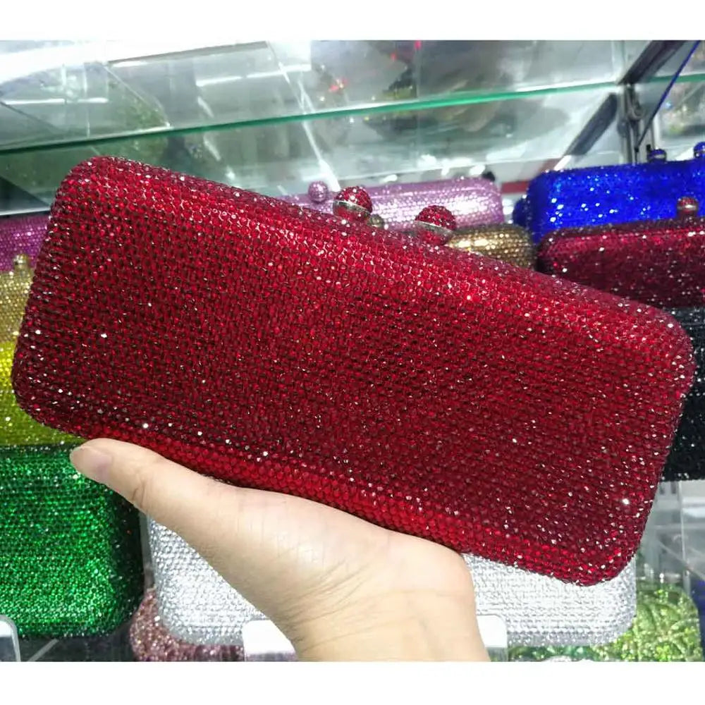 Diamond Embellished Evening Clutch Bag