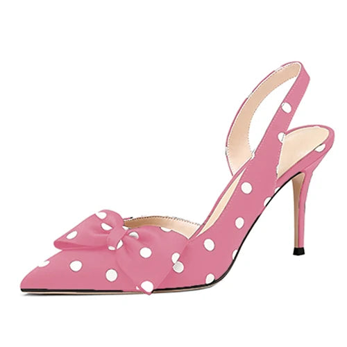 Polka Dot Silk Pumps