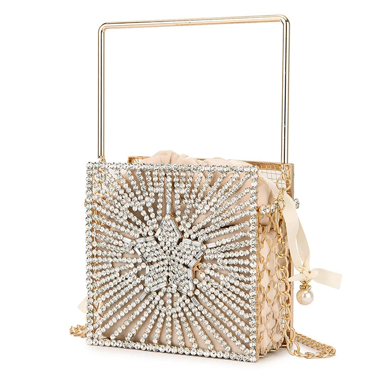 String Closure Crossbody Shoulder Bag
