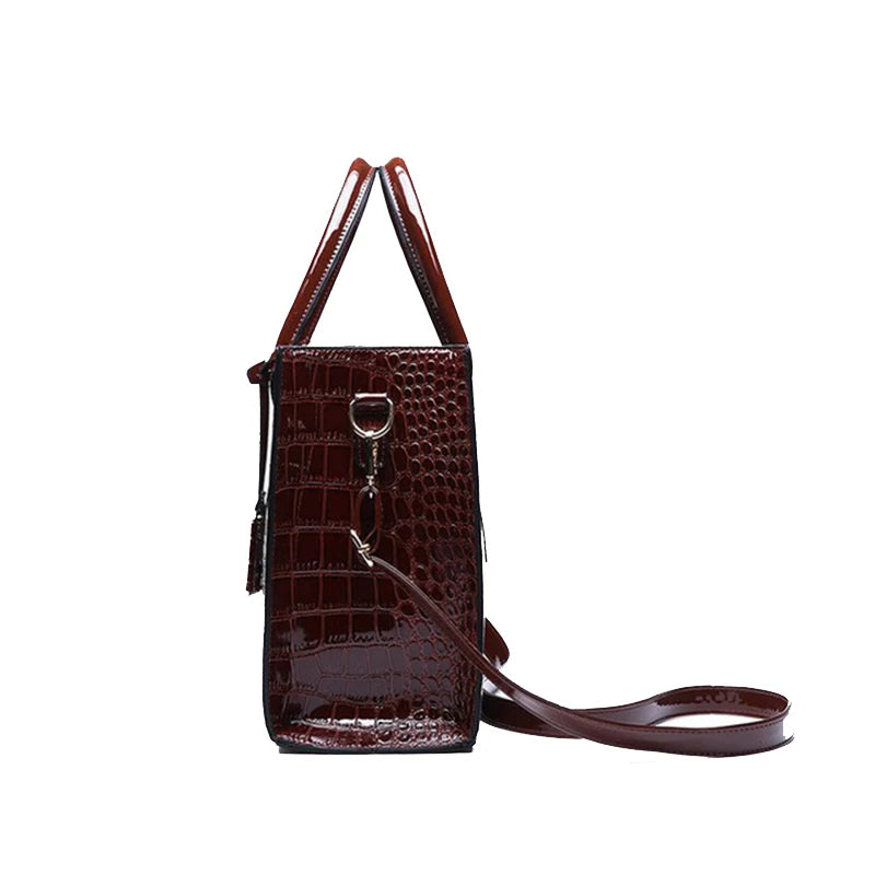 Functional PU Satchel Handbag