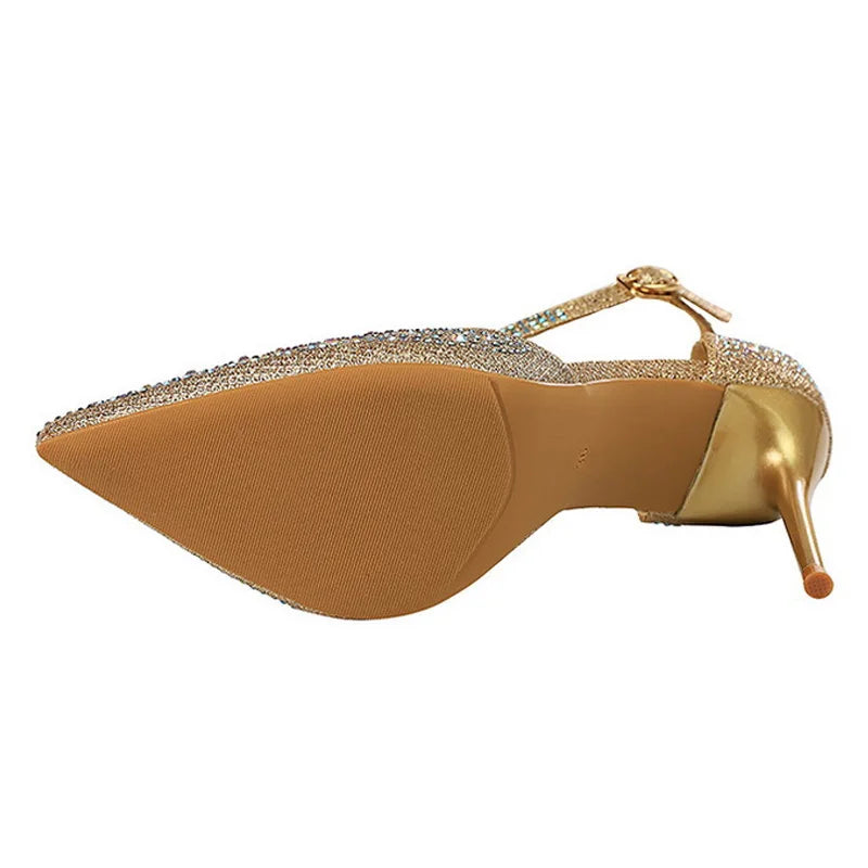 Rhinestone Crystal Wedding Heels