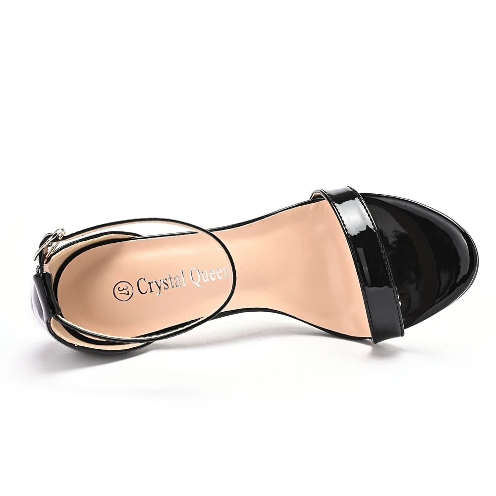Crystal Open Toe Heel Sandals