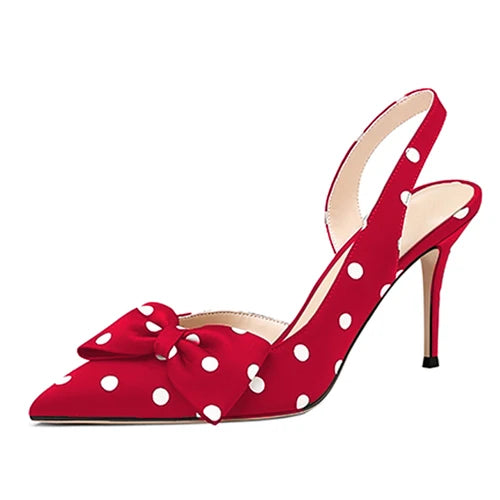Polka Dot Silk Pumps