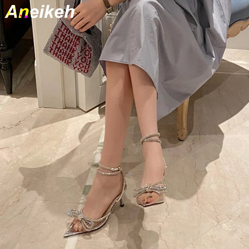 Crystal Butterfly Knot Heels