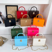Naomi ENJOININ Square PU Shoulder Bag - Bold Modern Handbag
