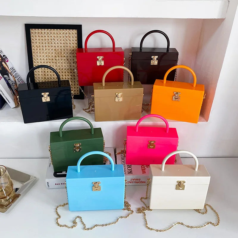 Structured Square Shoulder Handbag