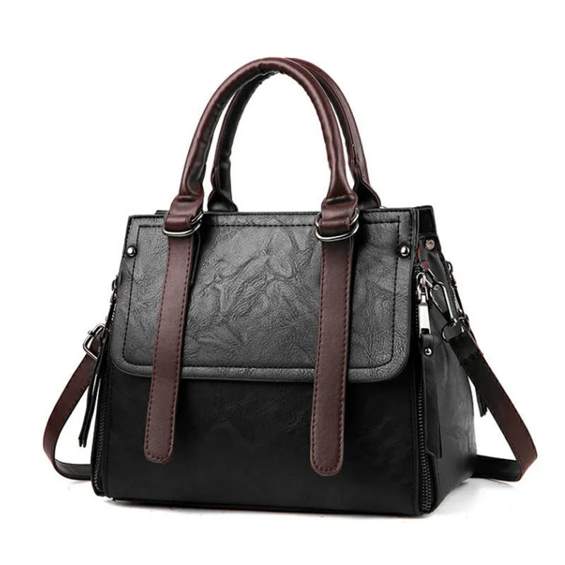 Structured PU Satchel Handbag