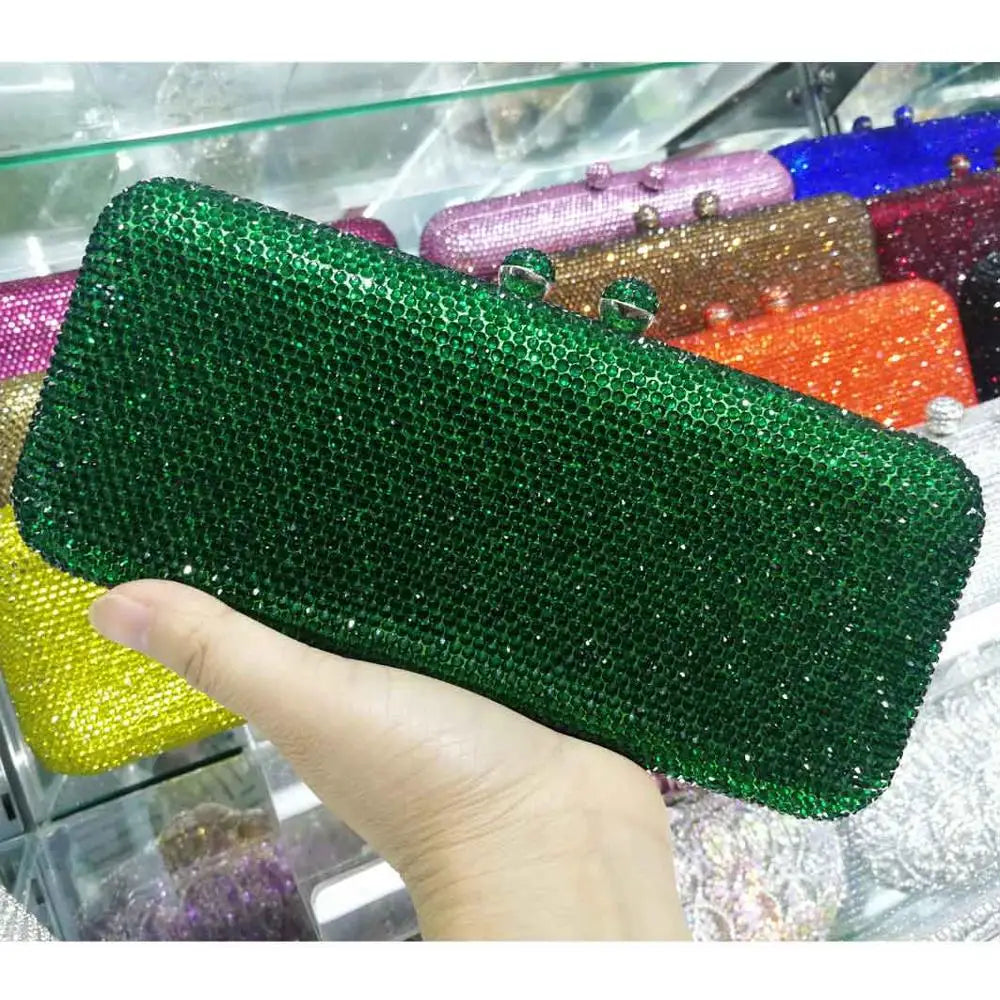 Diamond Embellished Evening Clutch Bag