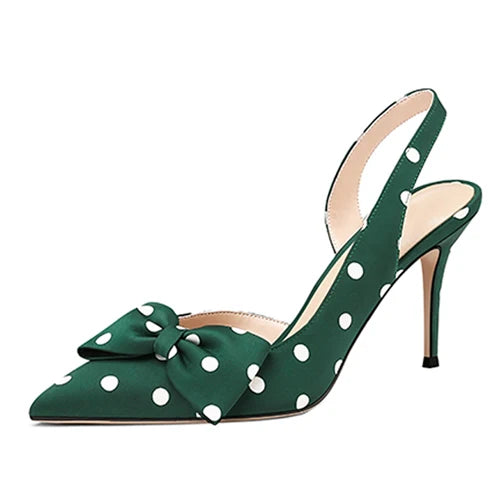 Polka Dot Silk Pumps