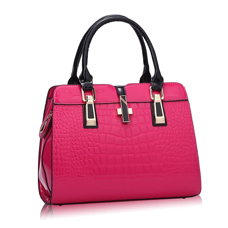 Patent Leather Sequin Tote