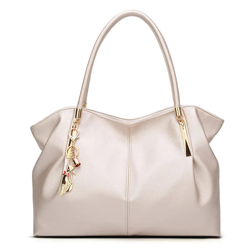 Multi-Compartment Designer Tote Handbag