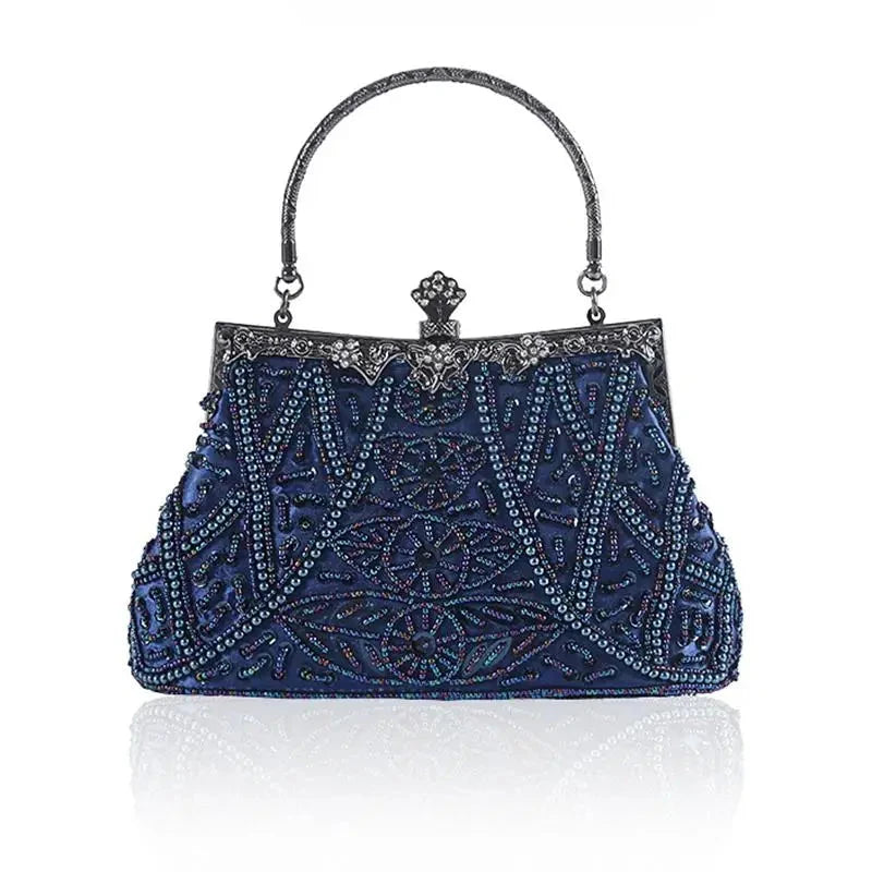 Floral Diamond Hobo Handbag
