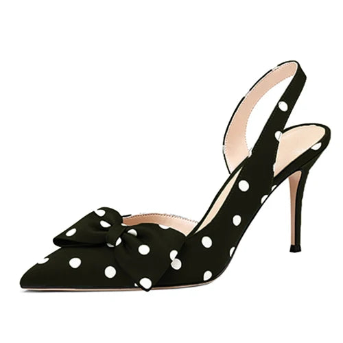 Polka Dot Silk Pumps