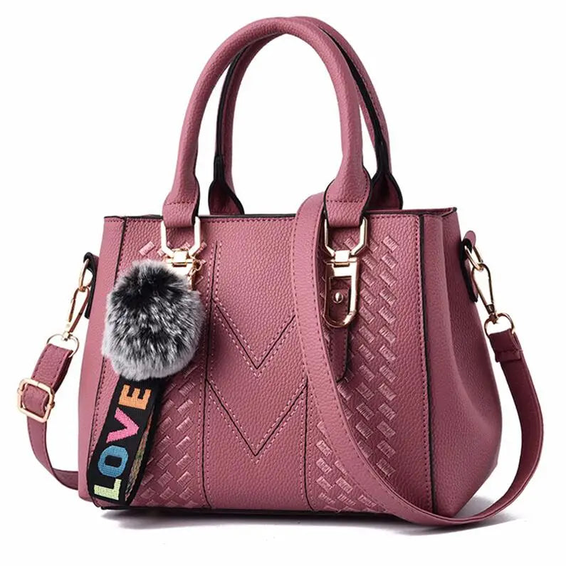 Multi-Pocket PU Satchel Bag