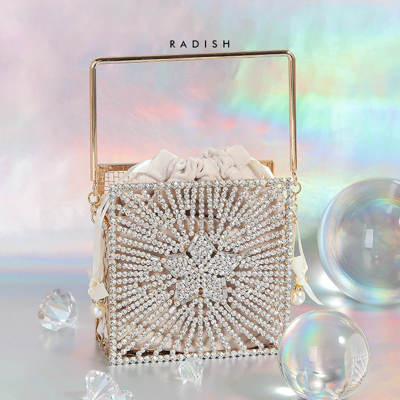 String Closure Crossbody Shoulder Bag
