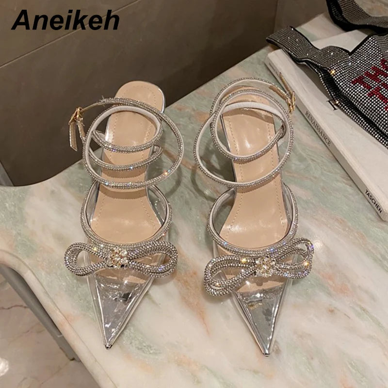Crystal Butterfly Knot Heels