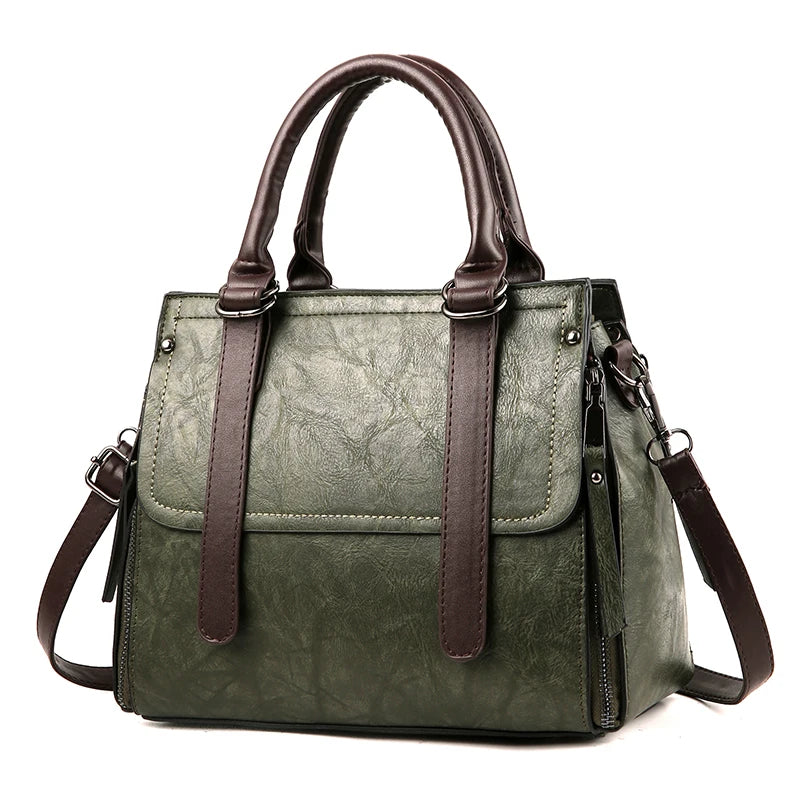 Structured PU Satchel Handbag