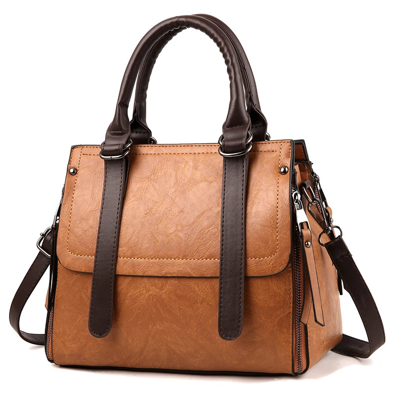 Structured PU Satchel Handbag