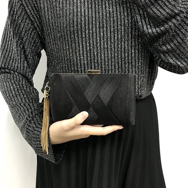 Tassel Chain Evening Clutch