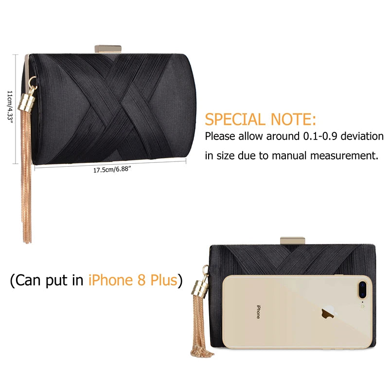 Tassel Chain Evening Clutch
