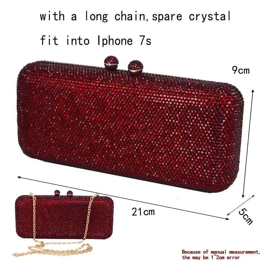 Diamond Embellished Evening Clutch Bag