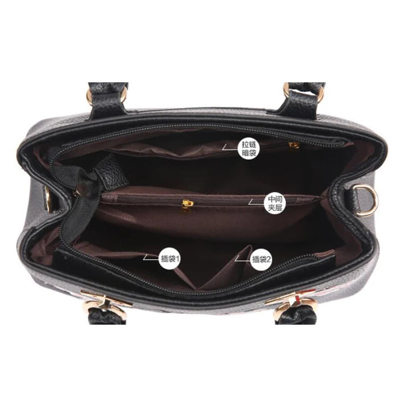 Embroidered Floral Shoulder Handbag
