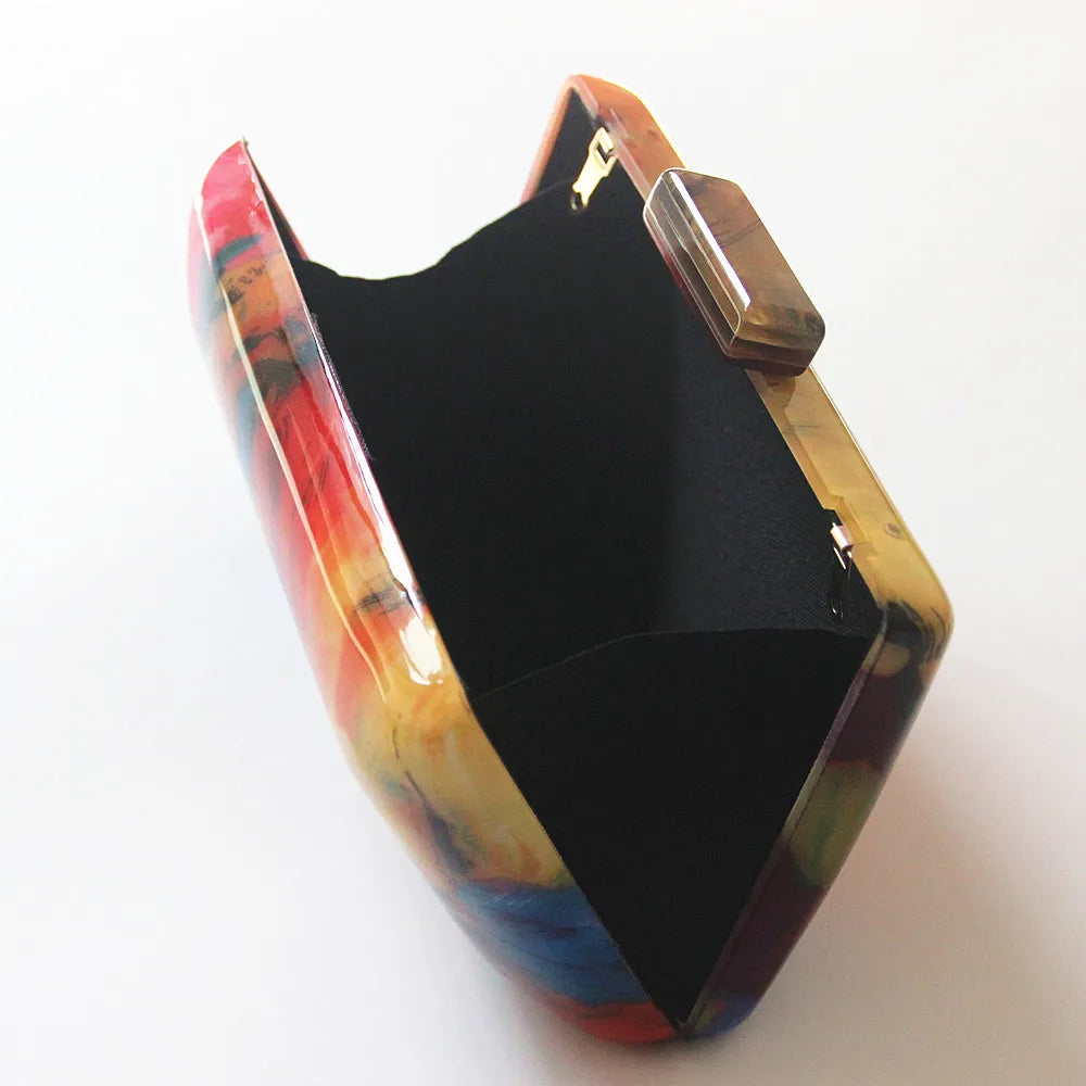 Vintage Floral Chain Clutch