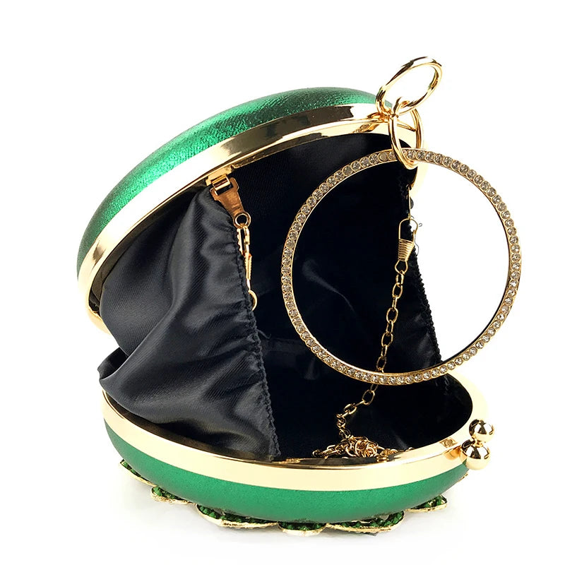 Floral Circular Evening Clutch
