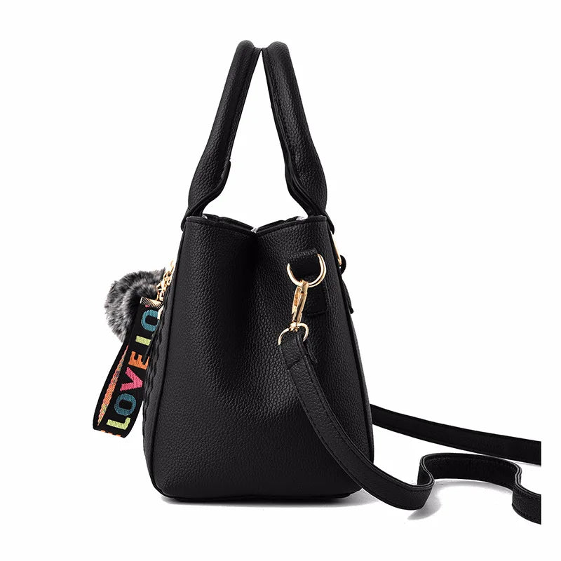 Multi-Pocket PU Satchel Bag