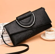 Ivy Alligator Pattern PU Clutch - ANAWISHARE Designer Evening Bag