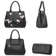 Embroidered Floral Shoulder Handbag