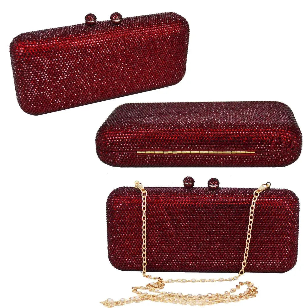 Diamond Embellished Evening Clutch Bag