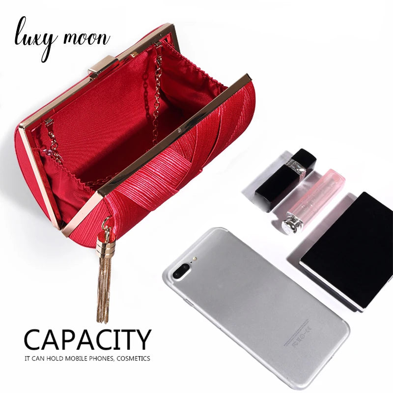 Tassel Chain Evening Clutch
