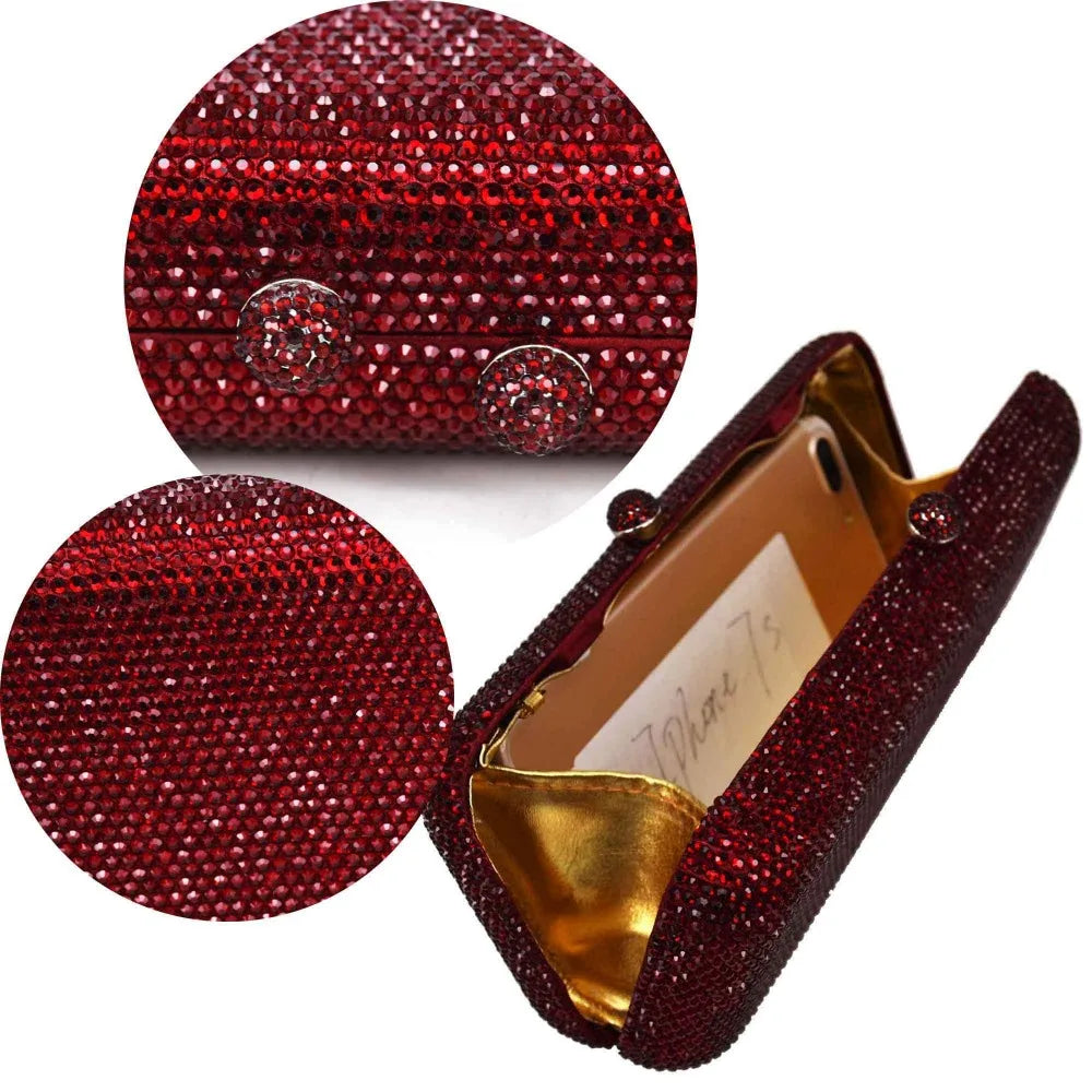 Diamond Embellished Evening Clutch Bag