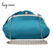 Roslyn Luxy Moon Velour Clutch - Floral Embroidered Evening Bag