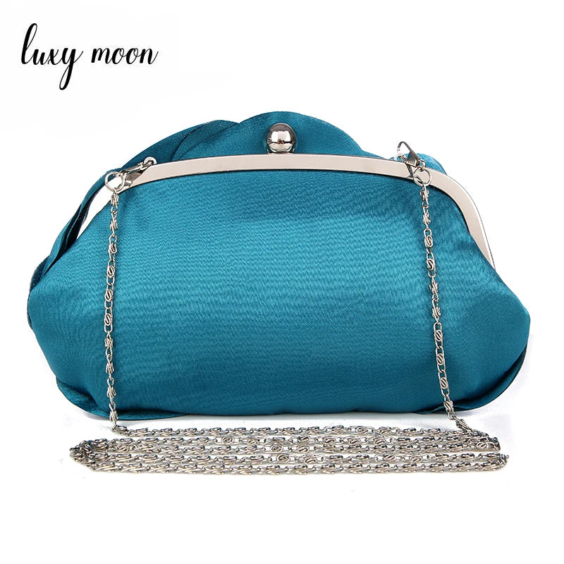 Embroidered Velour Evening Clutch