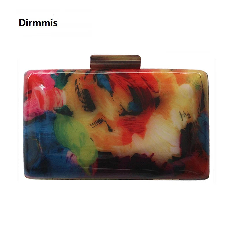 Vintage Floral Chain Clutch