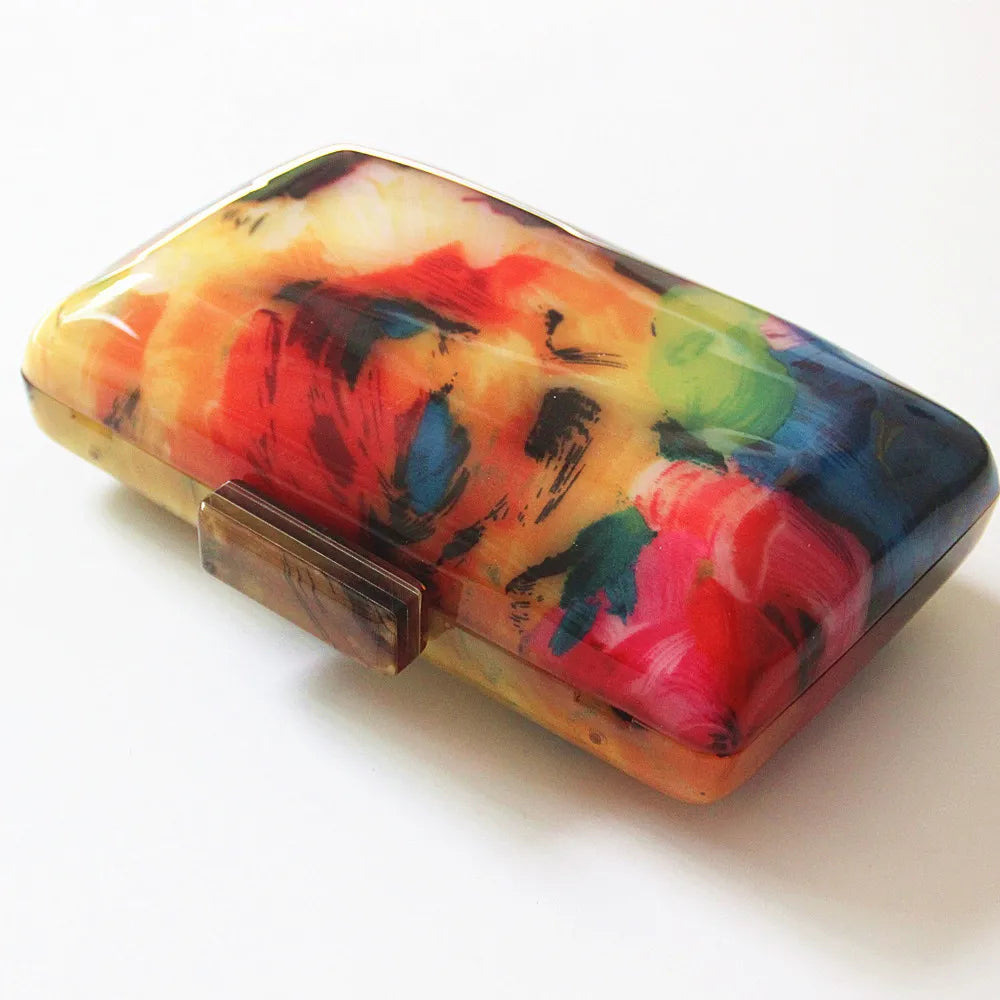 Vintage Floral Chain Clutch