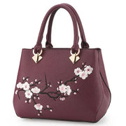 Embroidered Floral Shoulder Handbag
