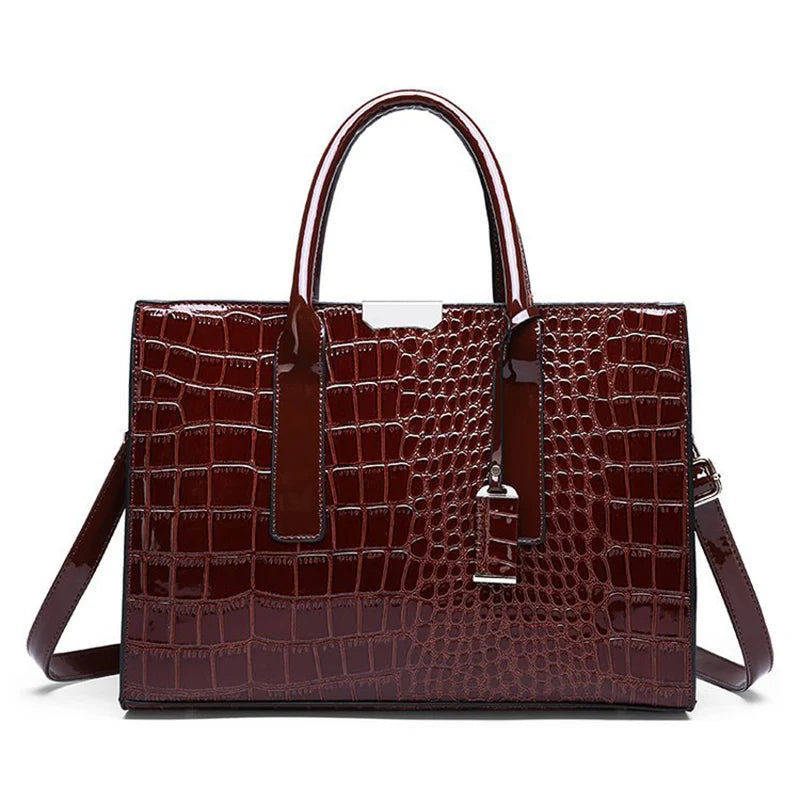 Functional PU Satchel Handbag