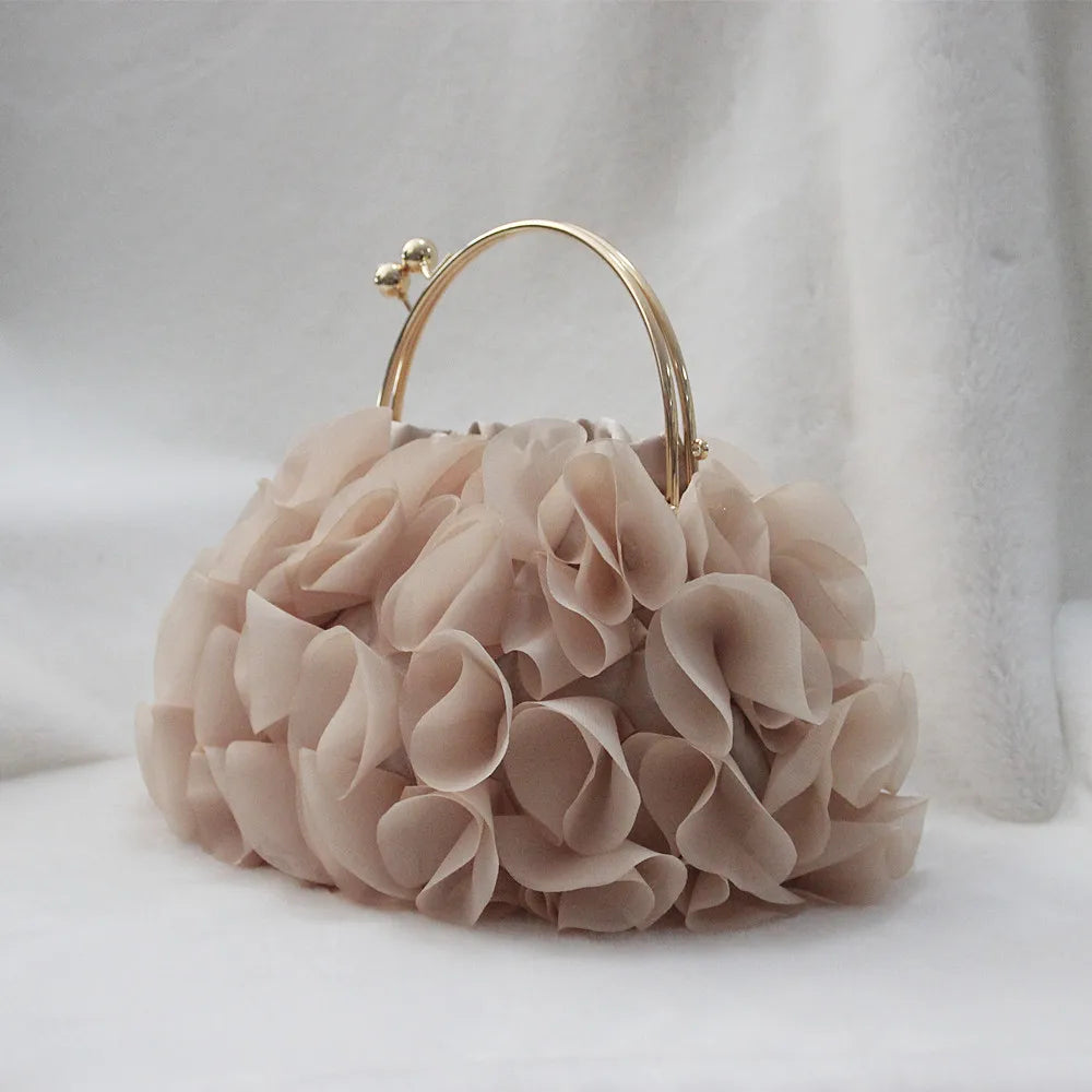 Floral Sequin Tote Handbag